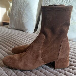 Gentle Souls Brown Suede Heeled Boots